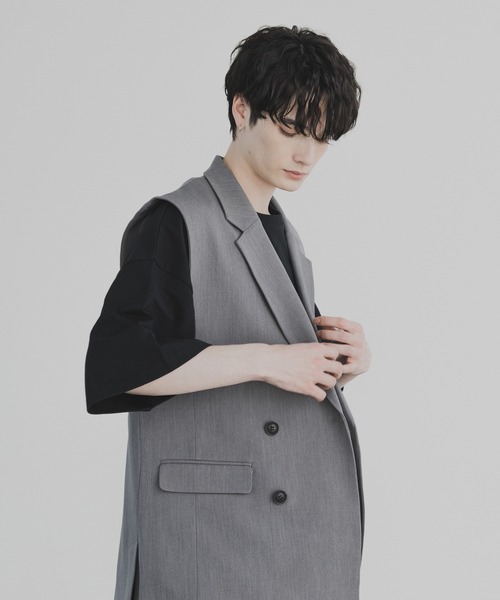 「remer」 ジレ SMALL ブラック メンズ_画像8