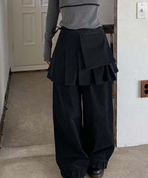 「MEMECLE」 パンツ FREE グレー レディース_画像2
