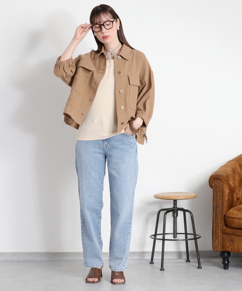 MLVINCE ベージュ ポケット付き デニムパンツ cepo（セポ） ジーンズ デニム デニムパンツ 「接触冷感 / UVカット