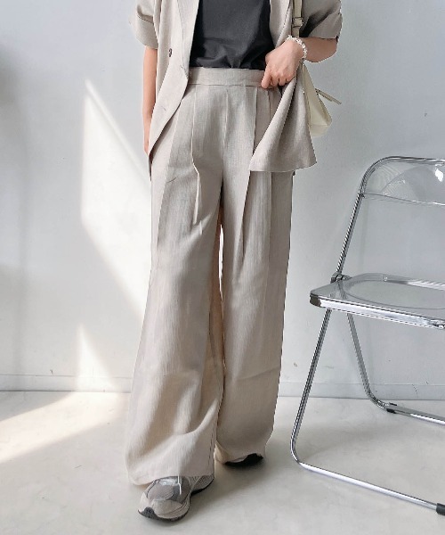 AS KNOW AS（アズノゥアズ） ワイドパンツ スラックス パンツ