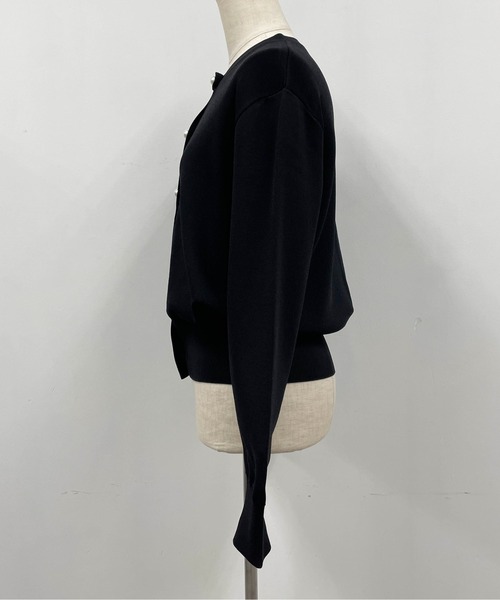 「PICCIN PERLA」 ニットカーディガン M ダークブルー レディース_画像8