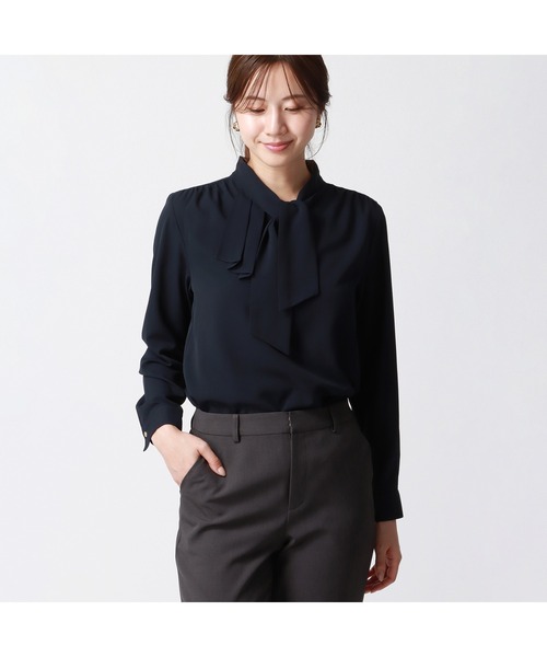 「AOYAMA」 「＆ress」長袖ブラウス L ホワイト レディース_画像9