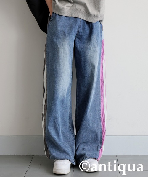 「antiqua」 デニムパンツ LARGE ブルー レディース_画像2