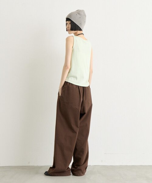 新品】リビアナコンティ パンツ ワイドパンツ ベージュ ストレッチ 44