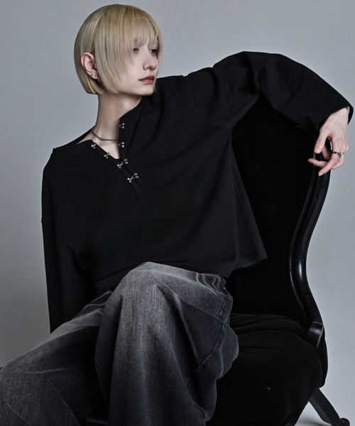 ADRER（アドラー） ヘンリーネック tシャツ Short Length Hook long-T