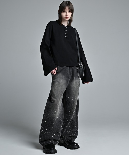 ADRER（アドラー） ヘンリーネック tシャツ Short Length Hook long-T