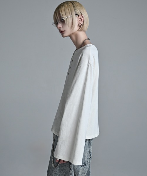 ADRER（アドラー） ヘンリーネック tシャツ Short Length Hook long-T