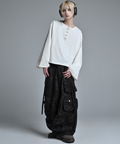 ADRER（アドラー） ヘンリーネック tシャツ Short Length Hook long-T