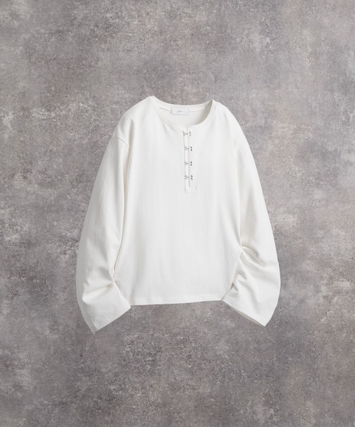 ロングTシャツ(A) ADRER（アドラー） ヘンリーネック tシャツ Short Length Hook long-T