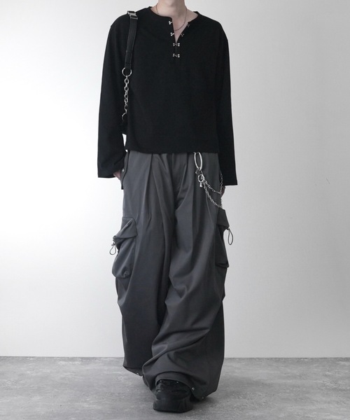 ADRER（アドラー） ヘンリーネック tシャツ Short Length Hook long-T