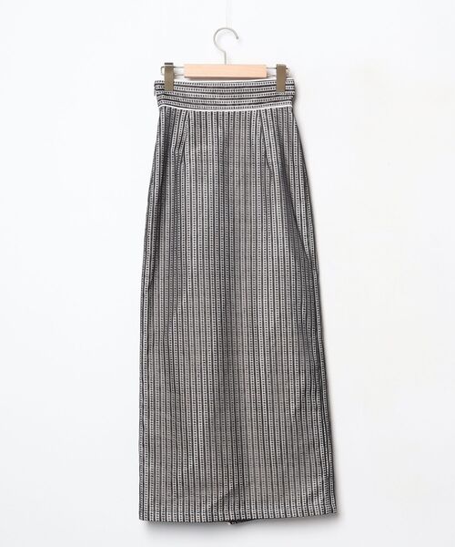「louren」 ストライプ柄ロングスカート S ブラック レディース_画像2