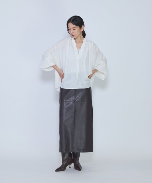 1er Arrondissement ブラウス シャツ ギャザースキッパーブラウス 