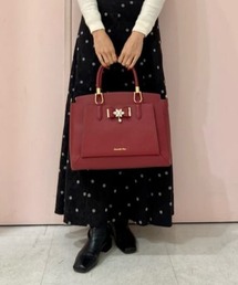 Samantha Vega ビジュー＆リボン付トート Samantha Vega ハンドバッグ ビジュー＆リボン付トート 大