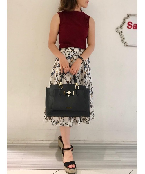Samantha Vega ビジュー＆リボン付トート Samantha Vega ハンドバッグ ビジュー＆リボン付トート 大