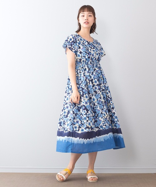 ワンピース インド綿半袖ワンピース 花柄 ペイズリー Vネック Zozotown Paypayモール店 通販 Paypayモール