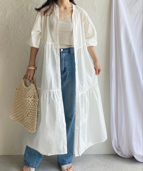 She s Closet シャツワンピース 半袖ボリュームロングティアードワンピース ZOZOTOWN Yahoo 店 - 通販 - Yahoo ショッピング