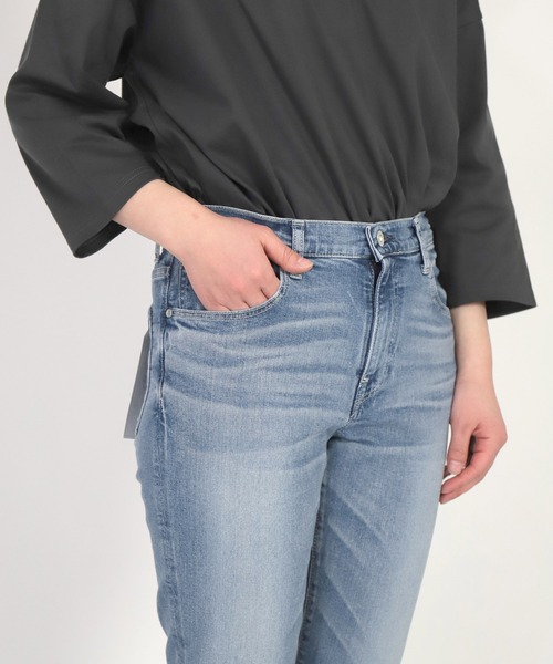 ジーンズ デニム デニムパンツ 「D.M.G. / ディーエムジー」 11ozストレッチ アンクルデニム レディースの画像