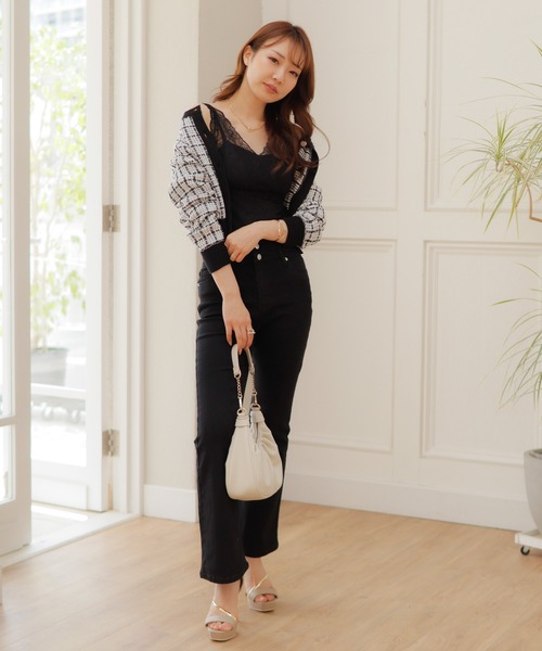 LIP SERVICE（リップサービス） カーディガン springツイードニット