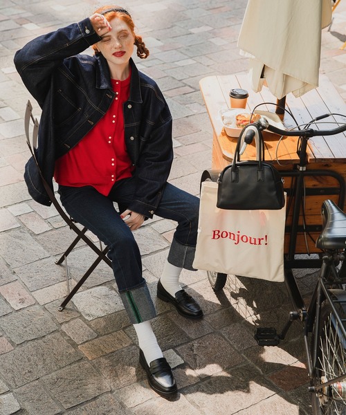 カーディガン ラグランボリュームスリーブ パールボタンニットカーディガン レディース | BONLECILL | 13