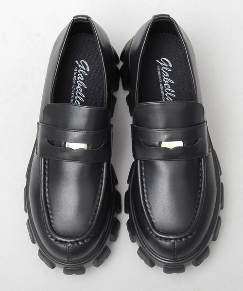 glabella（グラベラ） ローファー 厚底 軽量 トラックソール コイン