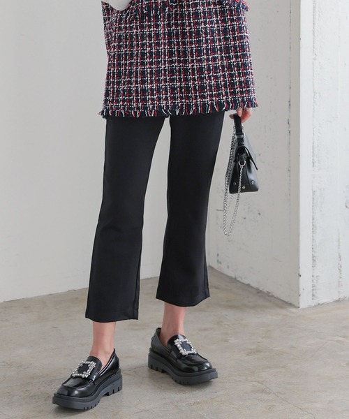 KOBE LETTUCE パンツ バックスリットクロップドパンツ