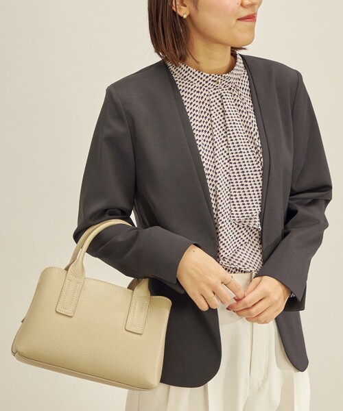 SHIPS for women - 未使用タグ付き ノーラペルジャケット【ブラック】 SHIPS（シップス） ジャケット ノーカラージャケット 「手洗い可能