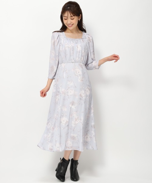 MISCH MASCH ワンピース 2023秋冬新作ぼかしフラワーワンピース