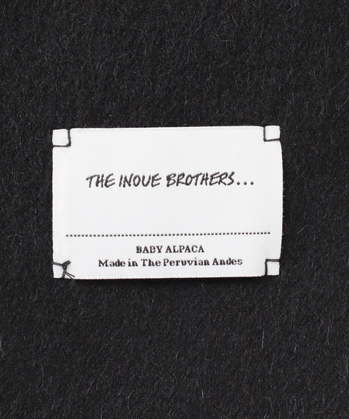 THE INOUE BROTHERS ザ・イノウエブラザーズ　メンズマフラー　黒 THE INOUE BROTHERS マフラー 「THE BROTHERS」イノウエ