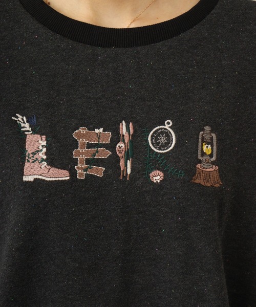 トレーナー スウェット EMAGO 森キャンプロゴ刺繍プルオーバー レディース Emago トレーナー スウェット EMAGO 森キャンプロゴ刺繍プル
