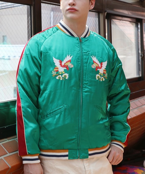 スカジャン HOUSTON レーヨンスカジャン(EAGLE) メンズ レディース