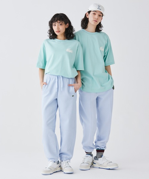 aw19 LACOSTE スウェット ジャージ 青 ビッグロゴ レディースL aw19 LACOSTE スウェット ジャージ 青 ビッグロゴ レディースL