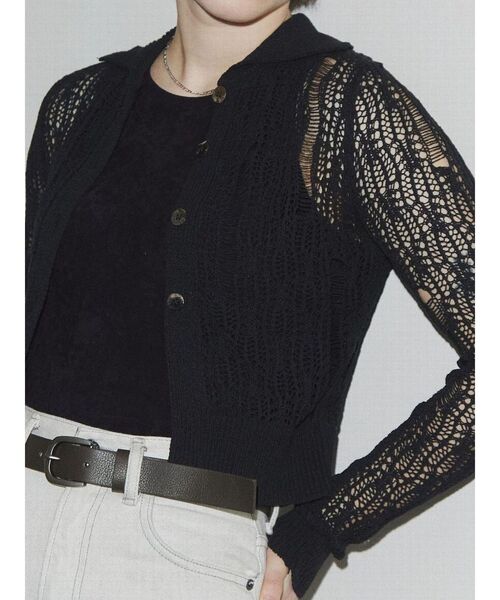 VEQUM ニット セーター 「VEQUM」OPEN WORK KNIT SHIRT