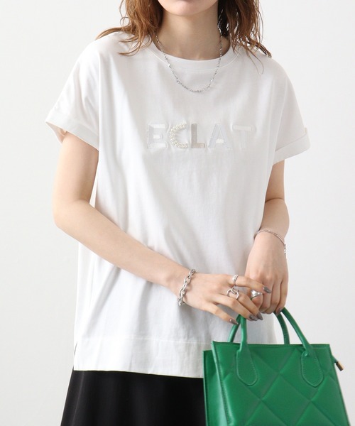 tシャツ Anna Nicola ロゴ刺繍カットソーＰＯ レディース