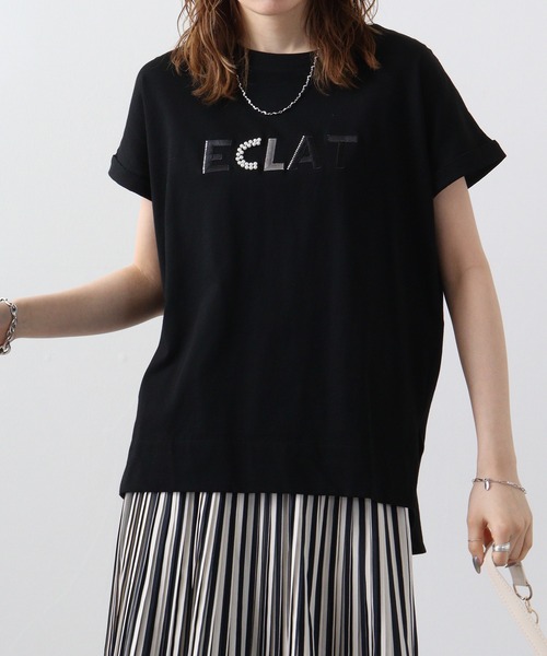 tシャツ Anna Nicola ロゴ刺繍カットソーＰＯ レディース Anna Nicola tシャツ ロゴ刺繍カットソーPO レディース