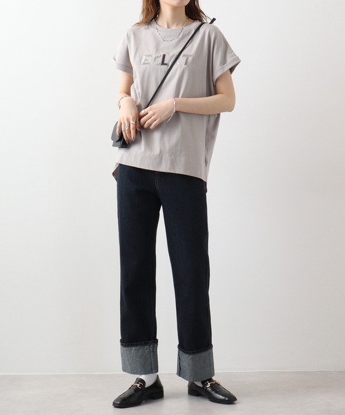 Anna Nicola tシャツ ロゴ刺繍カットソーPO レディース