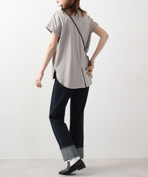 Anna Nicola tシャツ ロゴ刺繍カットソーPO レディース