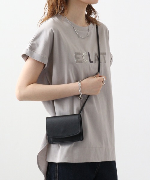 Anna Nicola tシャツ ロゴ刺繍カットソーPO レディース