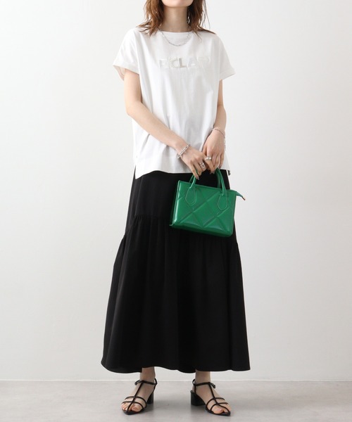 Anna Nicola tシャツ ロゴ刺繍カットソーPO レディース