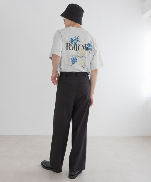 ☆韓国の人気☆ROMANTIC CROWN☆袖ロゴポイントTシャツ☆兼用☆ ROMANTIC CROWN tシャツ 「UNISEX」ROMANTIC CROWN／バック