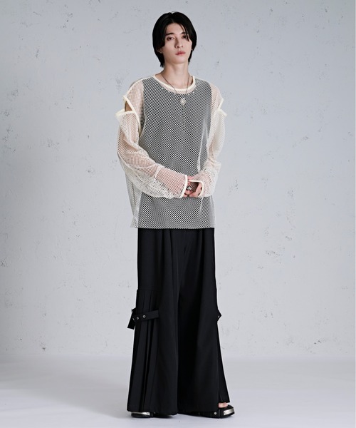 【狐独】メッシュデザインジップフーディ Ellno Loset 狐独】メッシュデザインジップフーディ Ellno Loset - メルカリ