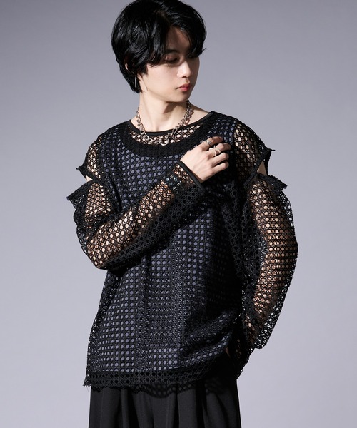 Ellno Loset（エルノロゼット） tシャツ 2wayカットアウトメッシュPO