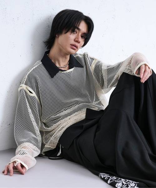 tシャツ 2WAYカットアウトコンパクトTシャツ レディース Ellno Loset tシャツ 「新色追加」2wayカットアウトメッシュPO