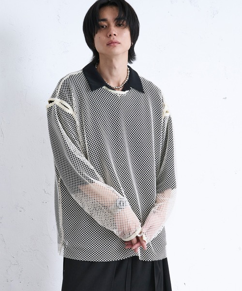 Ellno Loset tシャツ 「新色追加」2wayカットアウトメッシュPO