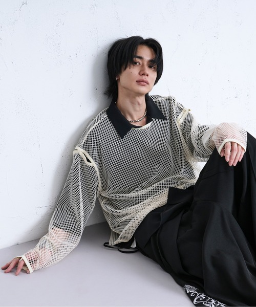 Ellno Loset tシャツ 「新色追加」2wayカットアウトメッシュPO