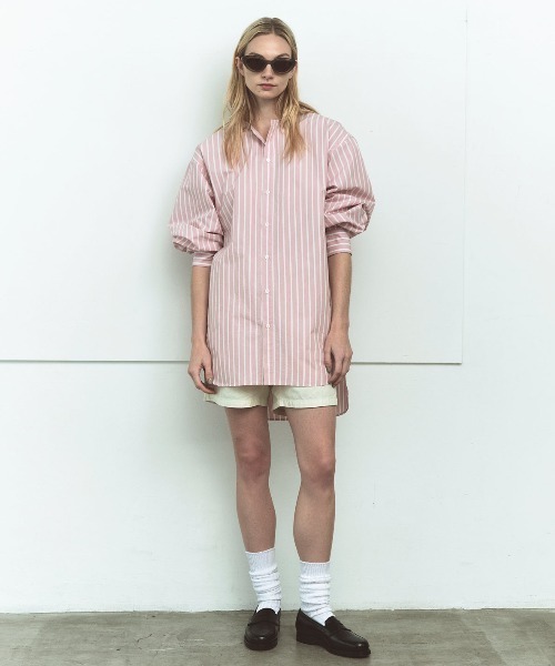THE SHINZONE ブラウス シャツ NOCOLLAR SHIRTS ノーカラー 長袖