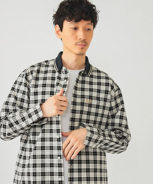FRED PERRY シャツ / 別注 リブカラー メンズ : ZOZOTOWN Yahoo!店 