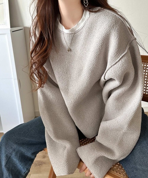 お値下げ！45rpm、セット、アルル畦編みフリンジジャケットとタートル