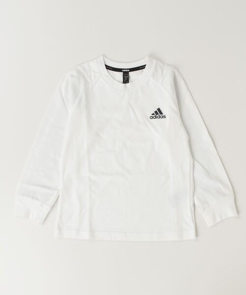 [ADIDAS] Tシャツ 長袖 ルーシュ 3S シアー ホワイト adidas（アディダス）の「ルーシュ スリーストライプス入り