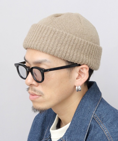セレブ ニット帽 ニットキャップ アルパカ混 ボリューム 1ロール