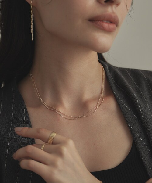 COCOSHNIK（ココシュニック） ネックレス K10キヘイループ ネックレス